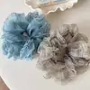 Goma para el pelo de malla a cuadros esponjosa y fresca estilo coreano para mujer, accesorio para el cabello versátil y suave, adorno para moño dulce