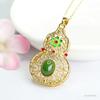 Colgante de Jade Hetian Natural de Guan Yu Collar de Calabaza de Jaspe Estilo Étnico Venta al por Mayor Dropshipping S4051804L