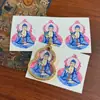 Promoção Quente Xizang Nepalesa Pintada à Mão Pura Thangka Buda da Medicina Formato de Cabaça Núcleo do Cartão