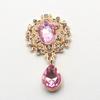 Placa de flor de aleación de gota de agua transfronteriza con diamantes de imitación acrílicos, accesorios de joyería DIY, accesorios de base de oro y plata, pendientes y colgantes
