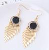 Pendientes de metal sencillos de moda coreana, pendientes de borla con personalidad de temperamento dulce, pendientes Yiwu de fábrica al por mayor