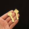 Colgante de llave de oro Ruyi del zodiaco de latón para hombre y mujer, llavero de coche, bolso, colgante, artesanía de cobre, colgante