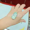 Pingente Inlaid de Calcedônia Verde Gelo de Alta Qualidade Natural, Pingente Amuleto de Ágata Verde com Franja, Fonte de Fornecimento para Transmissão ao Vivo