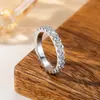 Anillo Femenino Popular de Cielo Estrellado Transfronterizo, Cobre Incrustado con Circonita, Joyería de Moda de Lujo Ligero de Nicho, Venta al por Mayor