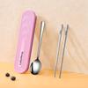 Conjunto de Louça Portátil 316 Aço Inox Panela de Colher Chopsticks Creme Caixa de Armazenamento de Vento Único Chopsticks Spoon