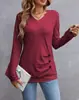 2026 Novo Modelo Amazon Ebay Site Independente Europeu e Americano Primavera e Outono Nova Cor Sólida Manga Longa Botão Casual Camiseta Cruzamento de Fronteira