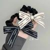 Estilo Chanel lazo cinta intestino grueso banda para el pelo Corea del Sur temperamento accesorios para el pelo tocado niñas corbata de lazo letra banda elástica cuerda para el pelo