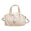 Bolso de Bowling de Cuero Suave Pu Transfronterizo Bolso de Mano de Moda para Mujer Bolso Versátil de Hombro Cruzado Bolso Cuadrado Pequeño Elegante