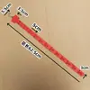 62.5cm Rojo 12 Ganchos Tira Plástica Colgante para Supermercado Adorno para Empaque de Alimentos Accesorio Colgante Gancho Engrosado hecho de Material PP