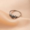 Anillo de gema retro transfronterizo Europa y Estados Unidos anillo de flor de rosa tachonado de diamantes de alto nivel moda de personalidad para hombres y mujeres joyería de mano genial