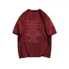 Tendencia Nacional Retro Americano Estampado de Letras Camiseta Atuendo de Pareja, Holgado y Versátil, Sencillo para el Viaje Diario Top de Manga Corta