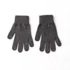 Guantes a Prueba de Frío 100% Lana Pura Color Sólido Otoño e Invierno Tejidos a Mano Cortavientos Unisex Cálidos