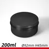 Caja de aluminio embalaje 5ml-250ml caja metálica negra en stock al por mayor crema cera para el cabello bálsamo cosmético lata de aluminio