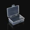 Caja de almacenamiento rectangular tipo almeja a prueba de polvo caja para componentes electrónicos empaque de anillos y pendientes caja de almacenamiento de plástico para collares