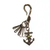 Llavero Colgante de Aleación Retro Calavera Ancla de Venta Caliente Transfronteriza Colgante de Llave Punk Hip-Hop para Motocicleta