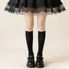 Meias Lolita de Renda Grande Multicamadas para Panturrilha de Trabalho Pesado, Meias com Babados de Renda Multicamadas de Veludo, Meias Finas de Gelo para o Verão