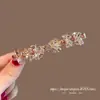 Elegante Pinza para el Cabello con Pedrería Rosa para Mujer, Pinza Lateral Sencilla y a la Moda, Pinza de Resorte, Pinza Súper Hada para Flequillo, Accesorio para el Cabello de Barrette Celebridad de Internet