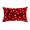 Funda de Almohada para el Día de San Valentín Transfronteriza, Decoración de Ambiente Festivo, Funda de Cojín para Sofá del Hogar, Funda de Cojín para Dormitorio con Estampado de Amor