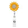Blanco Brillante Cristal Strass Cisne Corona Girasol Mariposa Retráctil Giratorio Isaic Insignia Pergamino