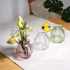 Atacado de vasos de vidro soda-cálcica transfronteiriços, potes de vidro para armazenamento, decorações de sala de estar estilo renda de luxo leve, vasos para flores hidropônicas