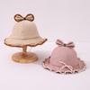 Chapéu de Pescador Puro Algodão Japonês para Bebê Chapéu de Bacia Renda Princesa Chapéu de Tecido para Bebê Estilo Universitário Chapéu de Sol