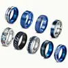 Conjunto Quente de 9 Peças de Anéis de Corrente Rotativos para Alívio de Estresse Aço Inoxidável Conjunto de Anéis Transfronteiriço Amazon Shein