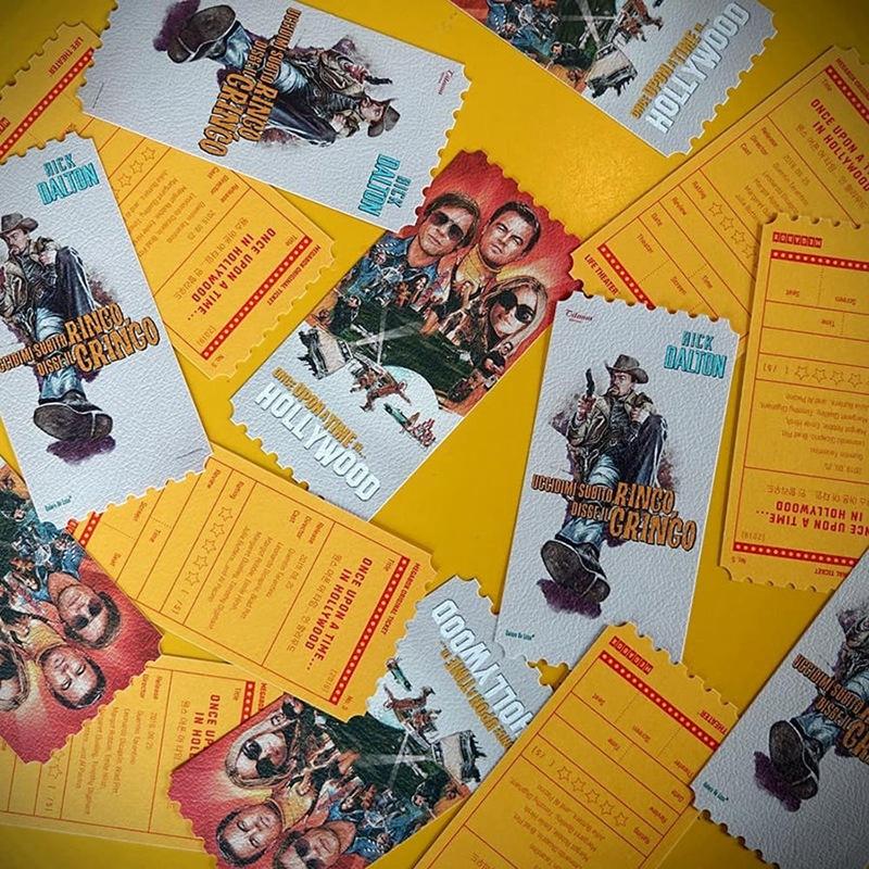 应援票根定制 韩国电影周边 满天星沙珠光纸书签手幅明信片.j