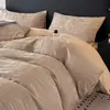 Conjunto de Quatro Peças Nórdico dos Anos 60 Algodão Puro Todo Algodão Cetim Algodão de Fibra Longa Lençol de Cama Capa de Edredom Toque de Luxo Leve High-End Roupa de Cama para Quarto Verão