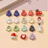 2025 Nuevo Cerámica Navideña Cuentas Sueltas Colgante Navideño DIY Árbol de Navidad Muñeco de Nieve Pulsera Collar Accesorios de Joyería