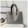 Nuevo bolso de mano casual portátil de textura simple de color sólido de gran capacidad estilo coreano 2024 para mujer