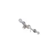 Pulseira de borboleta com pedra olho de gato sintética feminina design de nicho ins pulseira lua cinzenta temperamento versátil moderno estudantes
