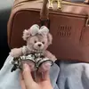 Chaveiro Lanyard Pingente Boneco de Pelúcia Urso Shirley Rose Duffy Fofo de Outono e Inverno Presente de Aniversário para Casal