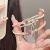 Pulsera de Cristal con Cuentas de Mariposa, Pulsera de Diseño de Alta Gama Ins, Regalo para Novia, Nueva Pulsera de Mejor Amiga de Aspecto Caro