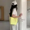 Bolso de Hombro Tipo Cubo de Color Caramelo Nuevo de Verano, Bolso Ligero de Nailon, Casual, Moderno, Versátil, Tendencia, Bolso Tote Estilo Relajado