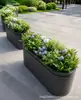 Conjunto de floreiras de metal para exterior, vasos de flores para exterior atacado, cercas divisórias, floreiras para ruas comerciais, vasos de flores grandes para paisagismo