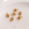 Colgante Pequeño Conservador de Color Relleno de Oro 14K Colgante Pequeño de Piña Hecho a Mano DIY Pulsera de Perlas de Cristal Joyería Accesorios para Colgantes