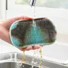 Paño de Cocina Descontaminación Cepillo de Limpieza Hogar Cocina Sin Daños Lavado de Ollas Artefacto Esponja de Doble Cara Lavador Mágico Paño para Fregar