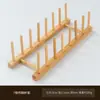 Suporte Drenador de Xícaras de Chá de Bambu, Suporte de Armazenamento para Conjunto de Chá Kung Fu, Suporte de Bambu com Múltiplos Compartimentos para Secar Xícaras, Acessórios para Cerimônia do Chá Atacado
