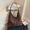 Bolsas Outono e Inverno 2025 Nova Tendência Casual Moda Europeia e Americana Estampa de Leopardo Bolsa de Ombro Único Sob o Braço Bolsa de Ombro Feminina de Grande Capacidade
