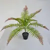 Grama Persa Simulada Decoração de Casa Plantas Verdes Ornamentos Grama Samambaia Fornecimento Pronto Pátio Decoração Macia Grama Artificial de Plástico Samambaia Persa