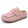 Zapatillas de Algodón Birkenstock con Puntera Engrosada, Media Zapatilla, Invierno 2026, Versátiles, Felpa Plus, Cálidas, Zapatillas de Algodón Perezosas, Slip-On, Zapatos Tipo Frijol