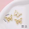 Nuevos accesorios de joyería con lazo de joya, aleación de zinc, blanco K, plata brillante, bricolaje, collar de estrella de mar de amor, pulsera, colgante