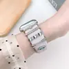 Adecuado para Apple Smart Watch Correa de Silicona Anillo Decorativo Correa con Hebilla de Mariposa Decoración Nuevo Anillo Decorativo