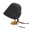 Sombrero de Pescador Rayado Japonés Estilo Mascun para Mujer, Protección Solar Primavera y Verano, Plegable, Sombrero Versátil para Cabeza al Aire Libre