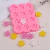 Sakura Resina Flor de Cerejeira Flor de Pêssego Bolo Resina Chocolate Fondant Argila Sobremesa Joias Artesanais Acessórios Molde de Silicone