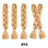 Perucas de Dreadlock de Fibra Sintética para Comércio Exterior Atacadista, Extensões de Cabelo Longo Tingidas em Degradê para Mulheres, Cabelo Trançado, Tranças Africanas Grossas