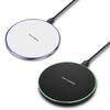 Cargador inalámbrico de carga rápida de 10W para teléfono móvil Apple Samsung 15W cargador inalámbrico de disco de aleación de aluminio fabricantes