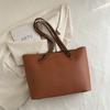 Bolsa Grande Bolsa de Compras para Mujer 2025 Nueva Moda Europea y Americana Simple Atmosférica Bolso de Hombro Texturizado Bolso Tote Niche para Viajeros