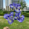 3 cabezas Monet gran iris flor artificial decoración del salón de bodas flor falsa al por mayor