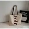 Bolso de Hombro Estilo Coreano Nuevo 2025, Bolso Versátil Casual de Lona para Estudiantes Universitarios, Bolso Tote Simple para el Día a Día para Mujeres